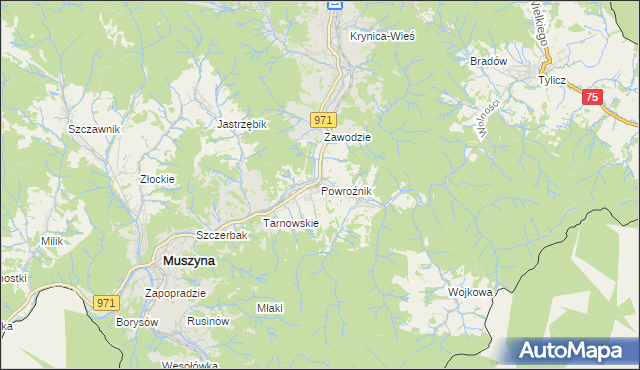 mapa Powroźnik, Powroźnik na mapie Targeo