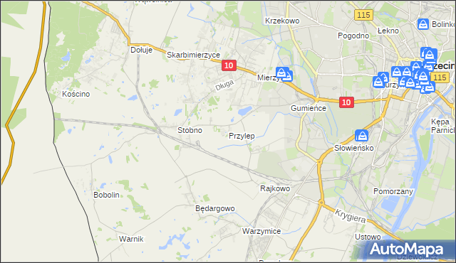 mapa Przylep, Przylep na mapie Targeo