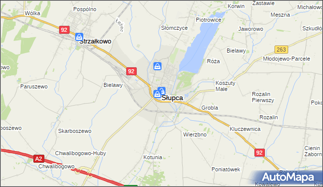 mapa Słupca, Słupca na mapie Targeo