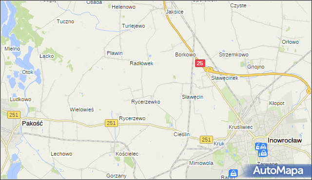 mapa Sójkowo gmina Inowrocław, Sójkowo gmina Inowrocław na mapie Targeo