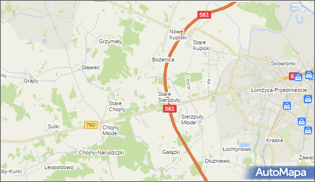 mapa Stare Sierzputy, Stare Sierzputy na mapie Targeo