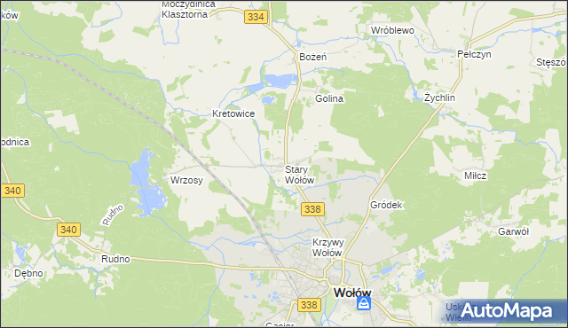 mapa Stary Wołów, Stary Wołów na mapie Targeo