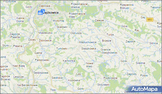 mapa Staszkówka, Staszkówka na mapie Targeo