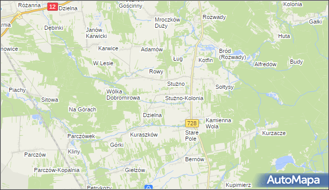 mapa Stużno-Kolonia, Stużno-Kolonia na mapie Targeo