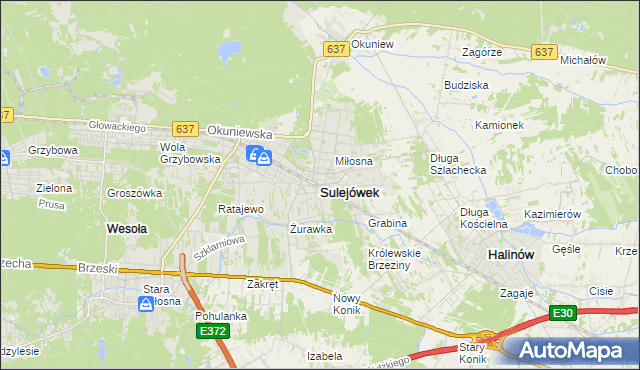 mapa Sulejówek, Sulejówek na mapie Targeo