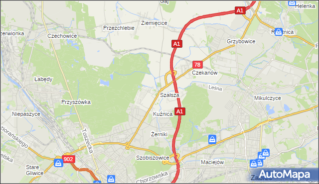 mapa Szałsza, Szałsza na mapie Targeo