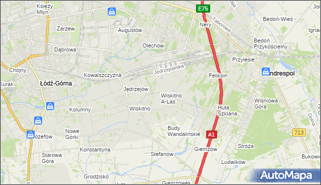 mapa Wiskitno A-Las, Wiskitno A-Las na mapie Targeo