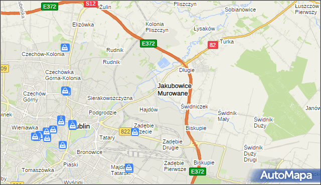 mapa Wólka powiat lubelski, Wólka powiat lubelski na mapie Targeo