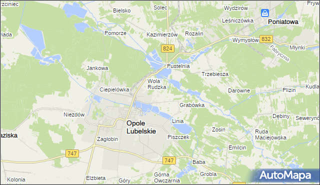 mapa Zajączków gmina Opole Lubelskie, Zajączków gmina Opole Lubelskie na mapie Targeo