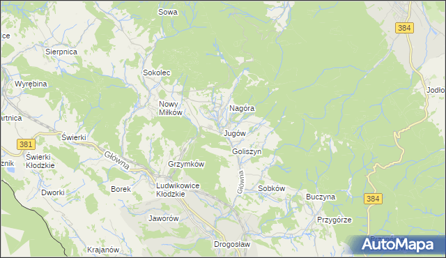 mapa Jugów, Jugów na mapie Targeo