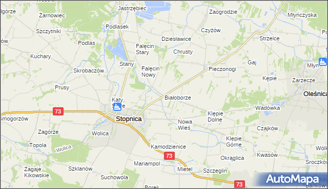 mapa Białoborze, Białoborze na mapie Targeo