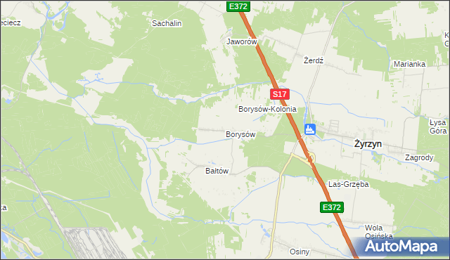 mapa Borysów, Borysów na mapie Targeo