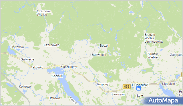 mapa Budwiecie, Budwiecie na mapie Targeo