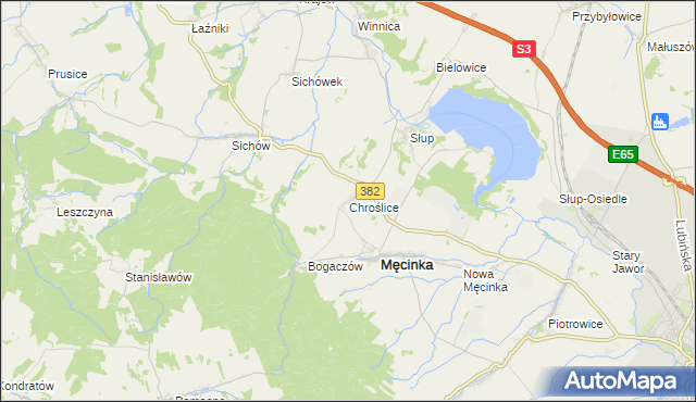 mapa Chroślice, Chroślice na mapie Targeo