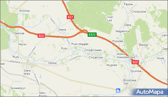 mapa Chrząchówek, Chrząchówek na mapie Targeo