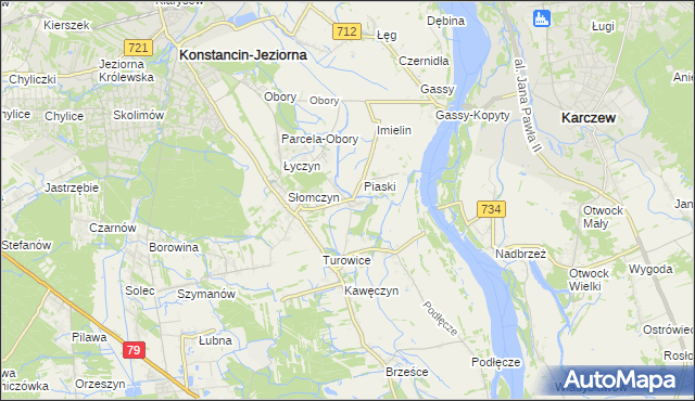 mapa Cieciszew, Cieciszew na mapie Targeo