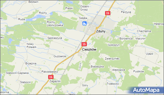 mapa Cieszków, Cieszków na mapie Targeo