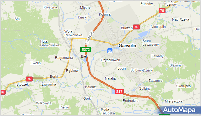 mapa Czyszkówek, Czyszkówek na mapie Targeo