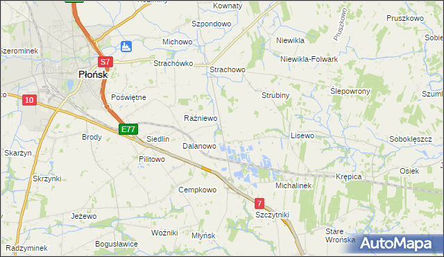 mapa Dalanówek, Dalanówek na mapie Targeo