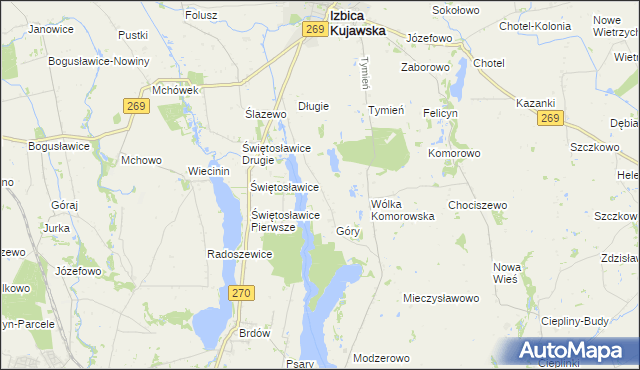 mapa Długie Parcele, Długie Parcele na mapie Targeo