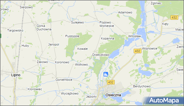 mapa Drzeczkowo, Drzeczkowo na mapie Targeo