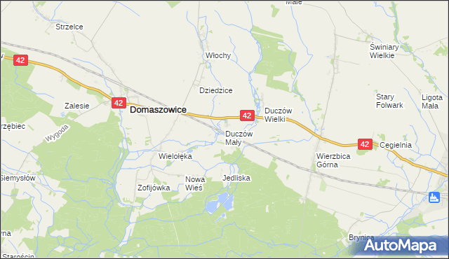 mapa Duczów Mały, Duczów Mały na mapie Targeo