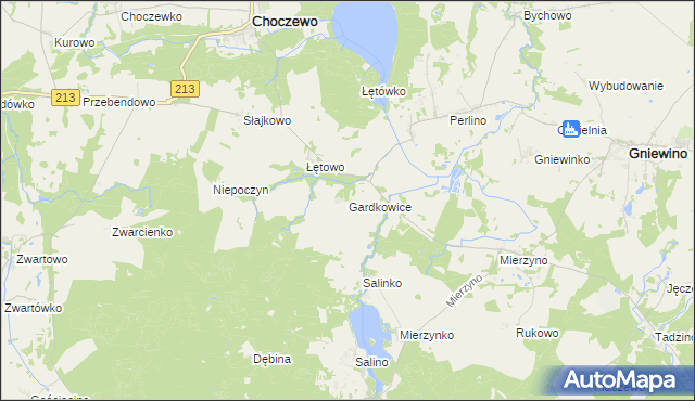 mapa Gardkowice, Gardkowice na mapie Targeo