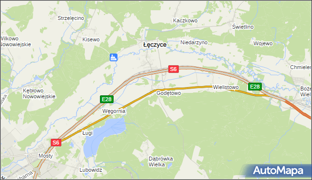 mapa Godętowo, Godętowo na mapie Targeo