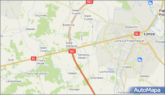 mapa Janowo gmina Łomża, Janowo gmina Łomża na mapie Targeo