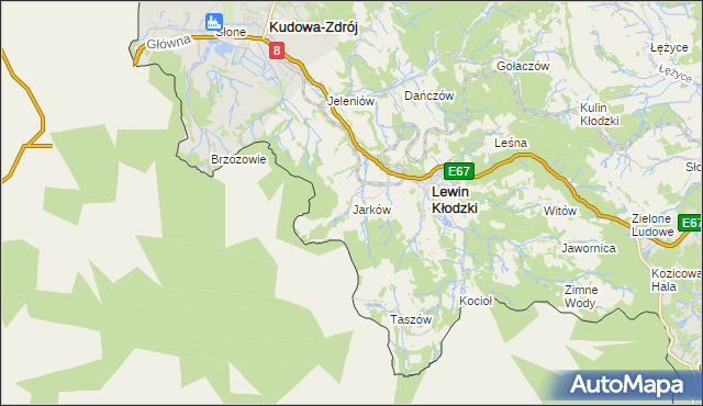 mapa Jarków, Jarków na mapie Targeo