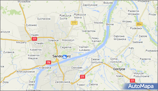 mapa Kamień Łukawski, Kamień Łukawski na mapie Targeo