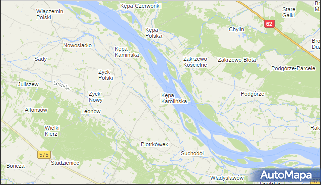 mapa Kępa Karolińska, Kępa Karolińska na mapie Targeo