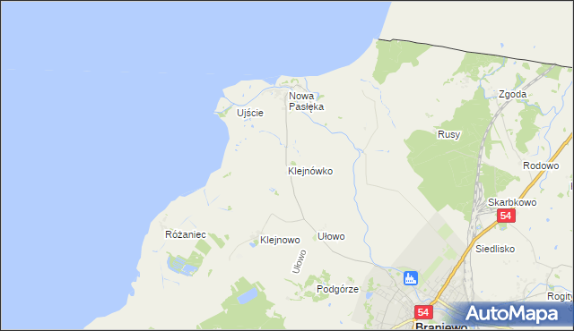 mapa Klejnówko, Klejnówko na mapie Targeo