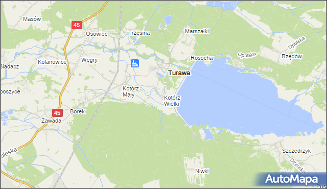 mapa Kotórz Wielki, Kotórz Wielki na mapie Targeo