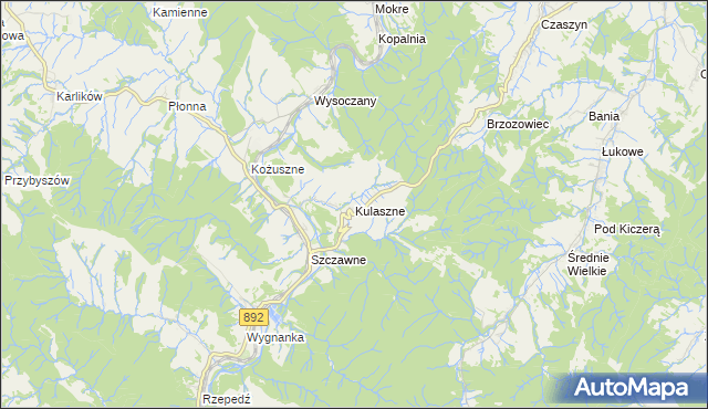 mapa Kulaszne, Kulaszne na mapie Targeo