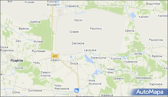 mapa Łęczyska, Łęczyska na mapie Targeo