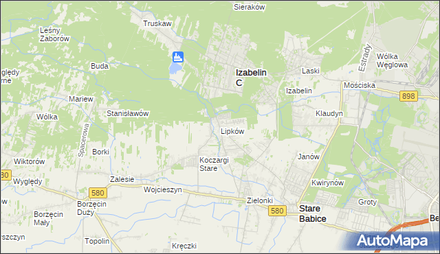 mapa Lipków, Lipków na mapie Targeo