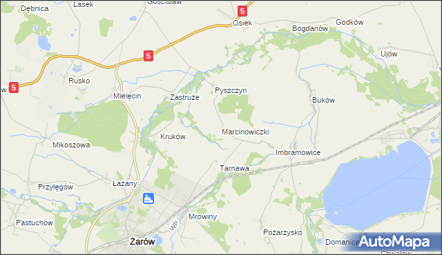 mapa Marcinowiczki, Marcinowiczki na mapie Targeo