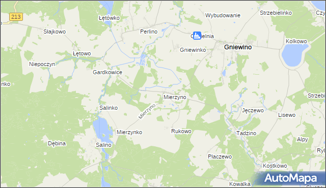 mapa Mierzyno, Mierzyno na mapie Targeo