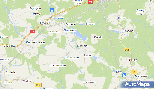 mapa Mochała, Mochała na mapie Targeo