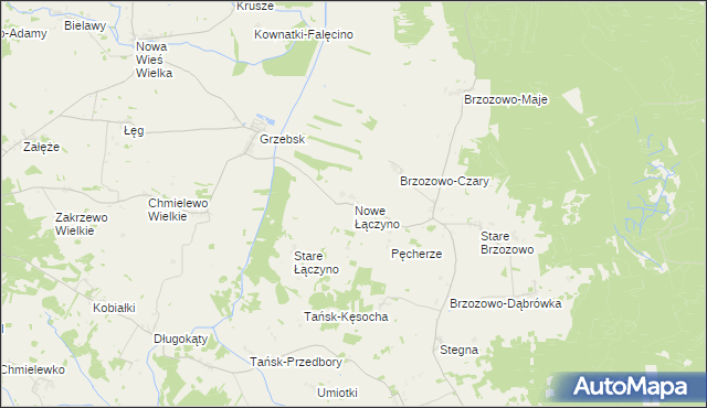 mapa Nowe Łączyno, Nowe Łączyno na mapie Targeo