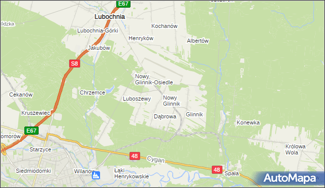 mapa Nowy Glinnik, Nowy Glinnik na mapie Targeo