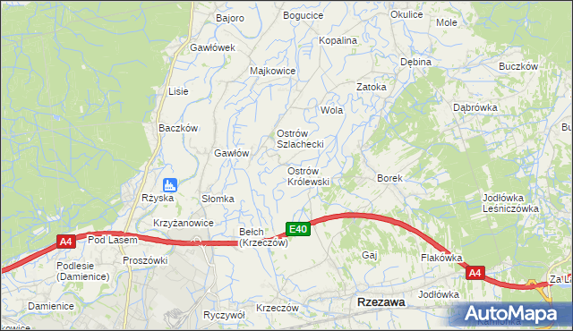 mapa Ostrów Królewski, Ostrów Królewski na mapie Targeo