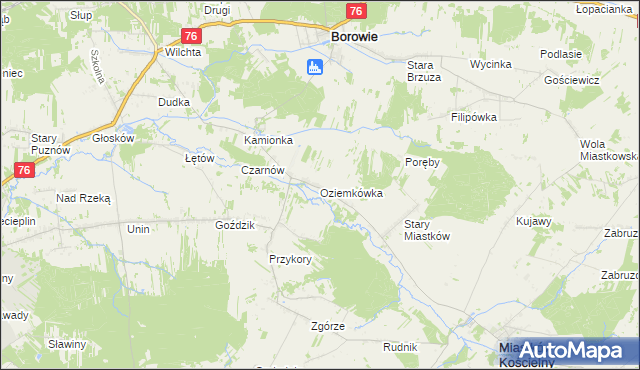 mapa Oziemkówka, Oziemkówka na mapie Targeo