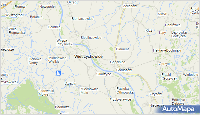 mapa Pierszyce, Pierszyce na mapie Targeo