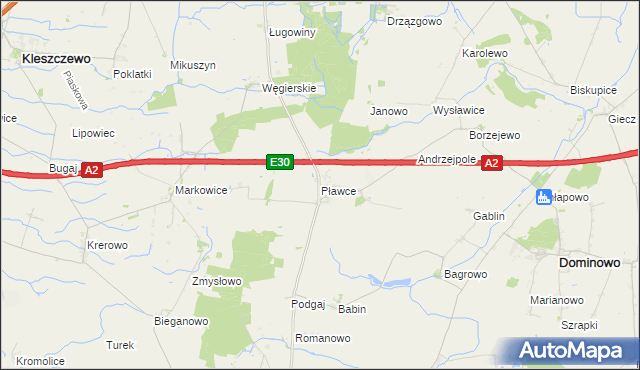 mapa Pławce, Pławce na mapie Targeo