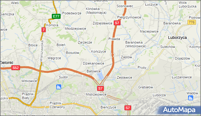 mapa Raciborowice gmina Michałowice, Raciborowice gmina Michałowice na mapie Targeo