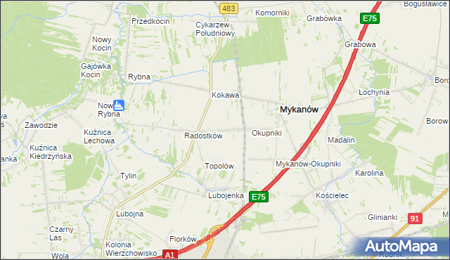 mapa Radostków-Kolonia, Radostków-Kolonia na mapie Targeo