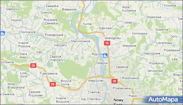 mapa Rdziostów, Rdziostów na mapie Targeo