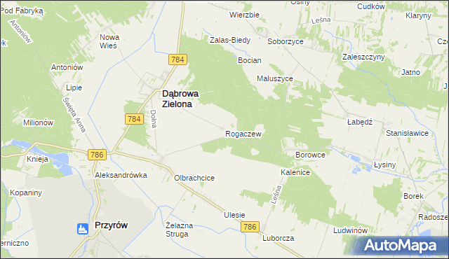 mapa Rogaczew, Rogaczew na mapie Targeo